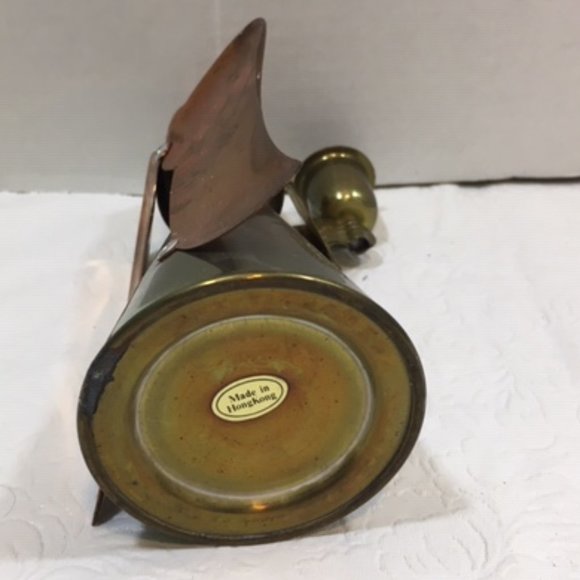 Brass Copper Angel Single Candle Holder Christmas 6" Vintage - Picture 6 of 14